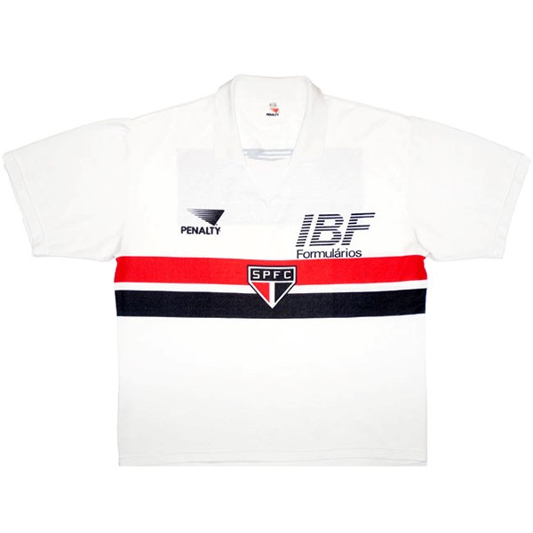 Tailandia Camiseta São Paulo PENALTY Primera Equipación Retro 1991 Blanco